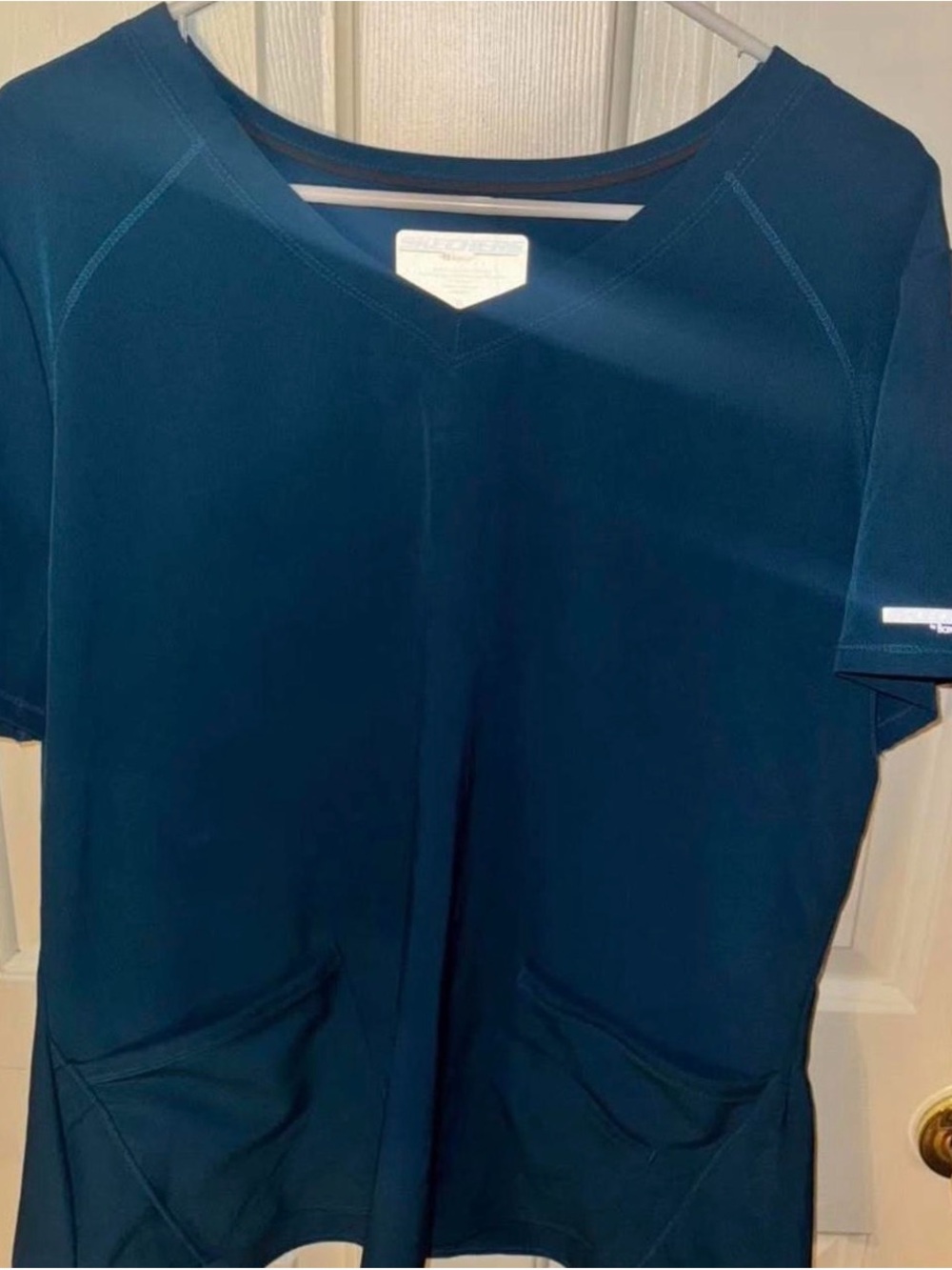 Skechers Caribbean Blue V-Neck Scrub Top